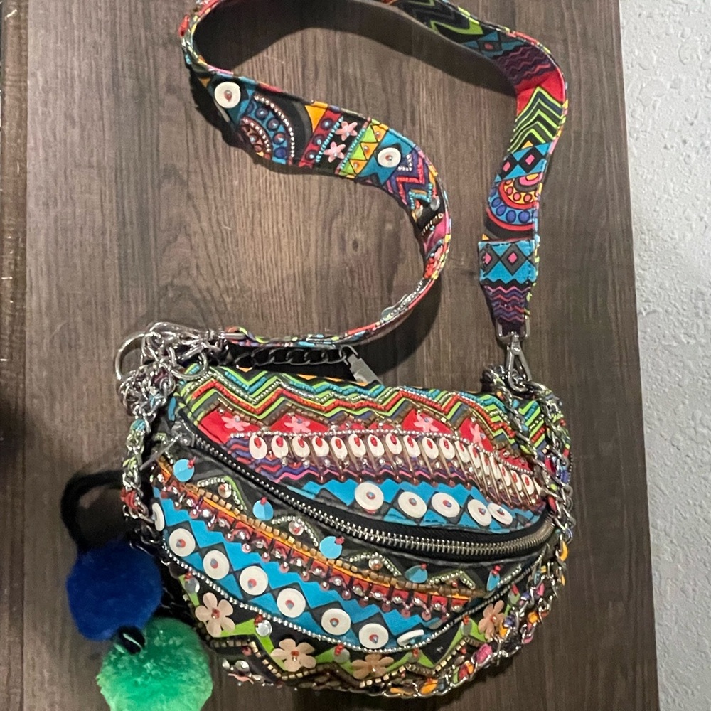 Steve Madden Vibrant Embroidered Crossbody Bag